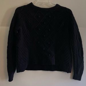 J . Crew deep “navy” wool sweater.